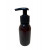 Amber Polypropylene Plastic Pump Bottle - 100ml (PP material)